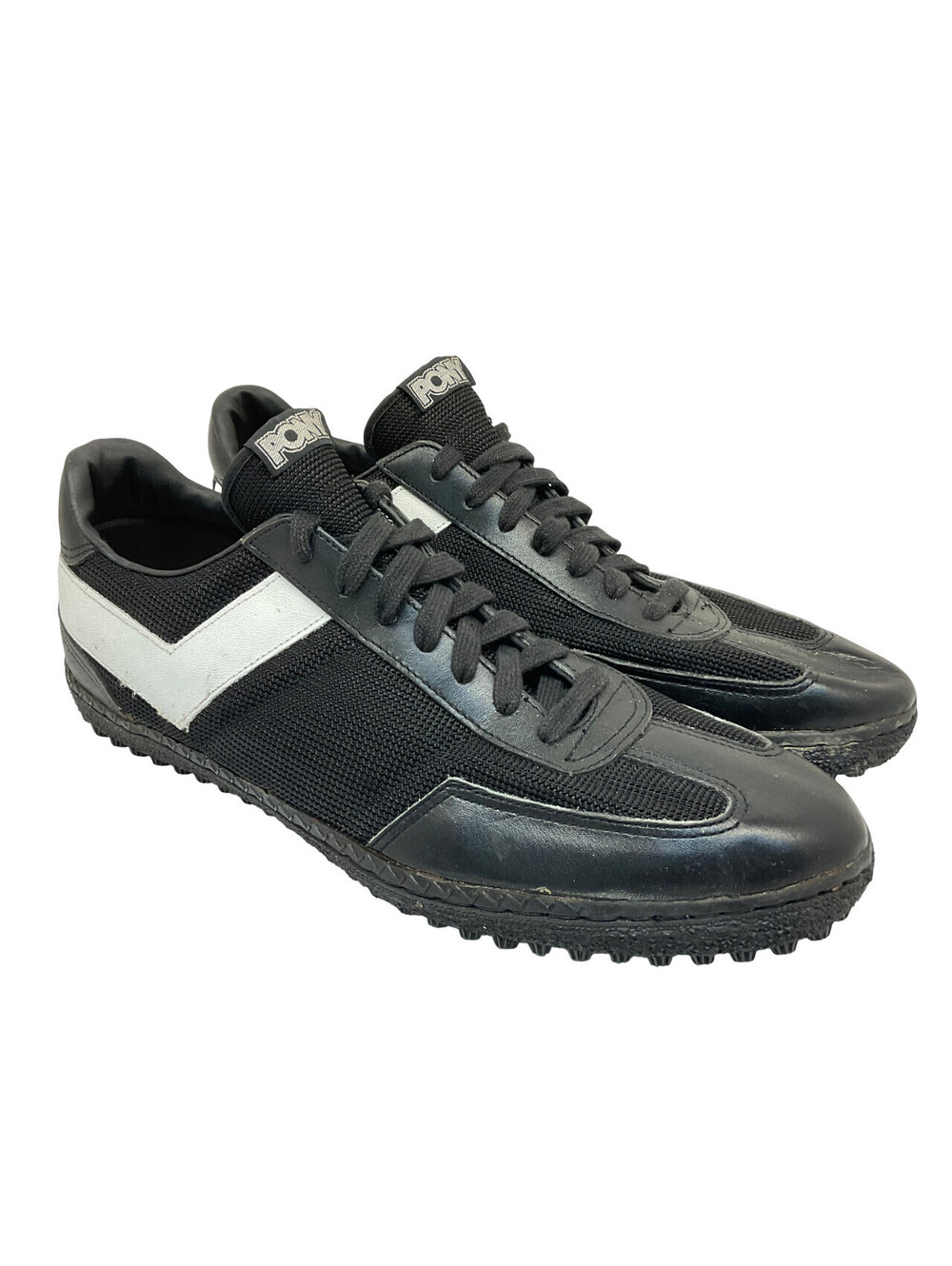 Pony Men's Low-Cut Vintage Football Turf Shoes 4506 Black/White Size 13M